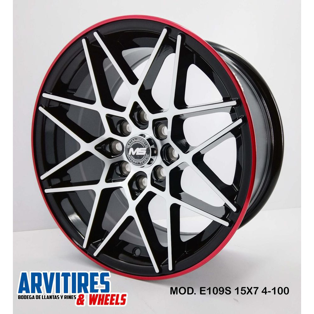 RIN 15X7 4-100/114 3 BMF RED LINE MOD E109S