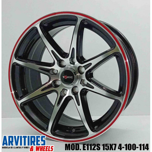 RIN 15X7 4-100/114 3 BMF RED LINE MOD E112S