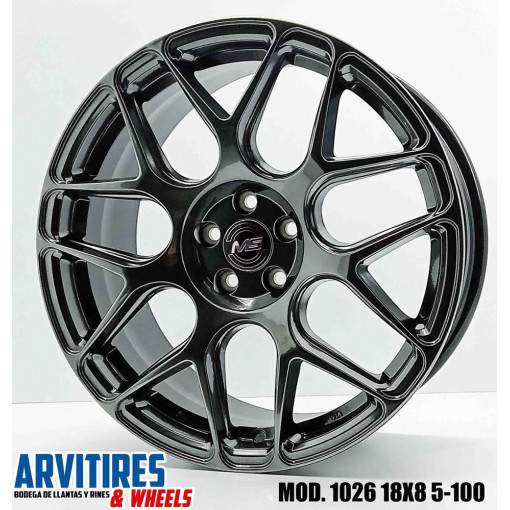 RIN 18X8 5-114 3 HYPER BLACK MOD 1026