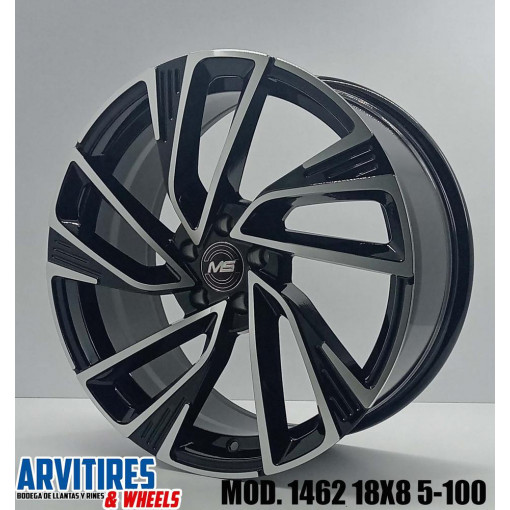RIN 18X8 5-100 MS BLACK MACHINE FACE MOD 1462