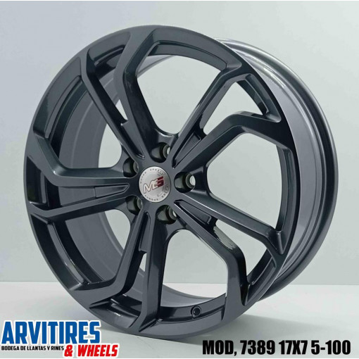 RIN 17X7 5-100 MS GUNMETAL MOD 7389