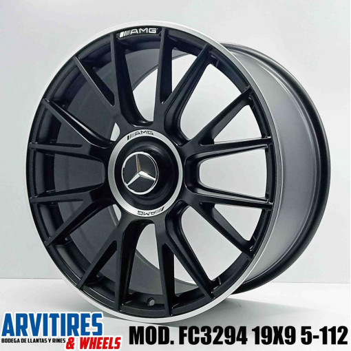 RIN 19X9 5 5-112 MATTE BLACK LIP MACH MOD FC3294R