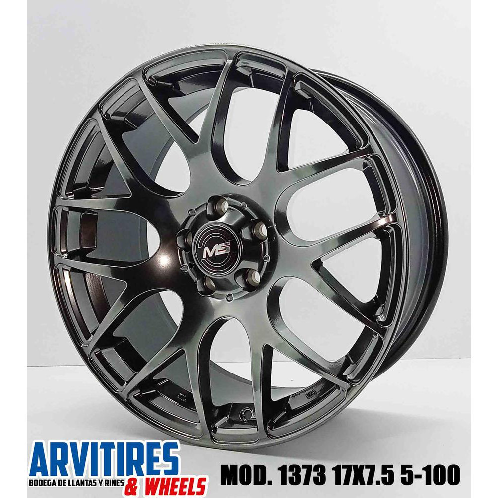 RIN 17X7 5 5-100 HYPER BLACK MOD 1373