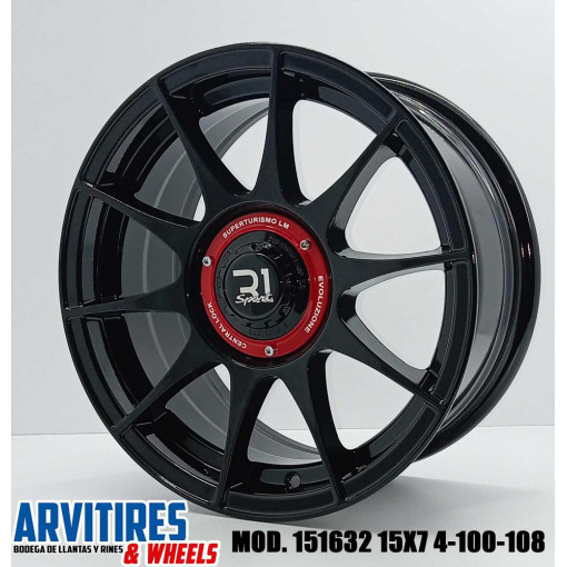RIN 15X7 4-100/108 BLACK MOD 151632