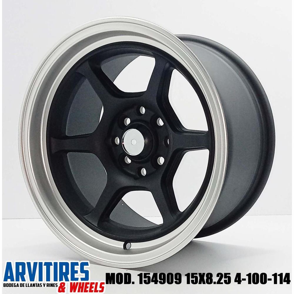 RIN 15X8 25 4-100/114 MATT BLACK ML MOD 154909