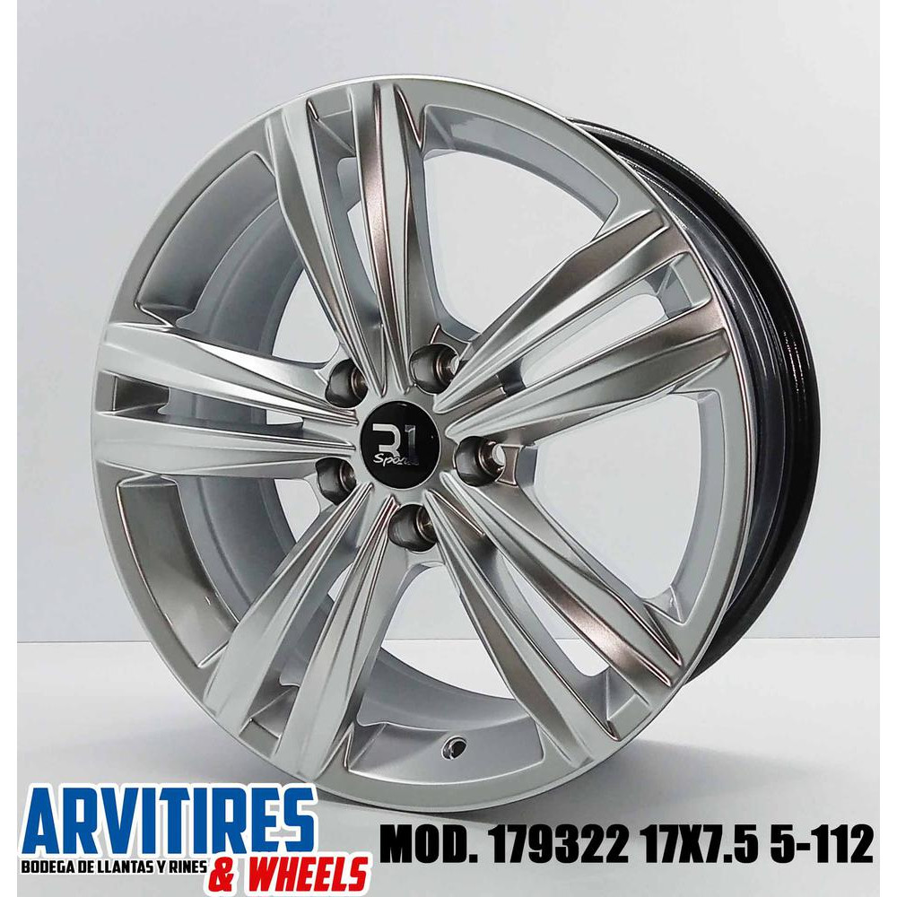 RIN 17X7 5 5-112 R1 HYPER SILVER MOD 179322