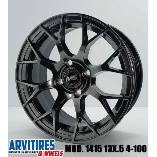 RIN 13X5 5 4-100/108 HYPER BLACK MOD 