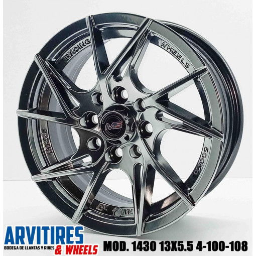 RIN 13X5 5 4-100/108 HYPER BLACK MOD 1430