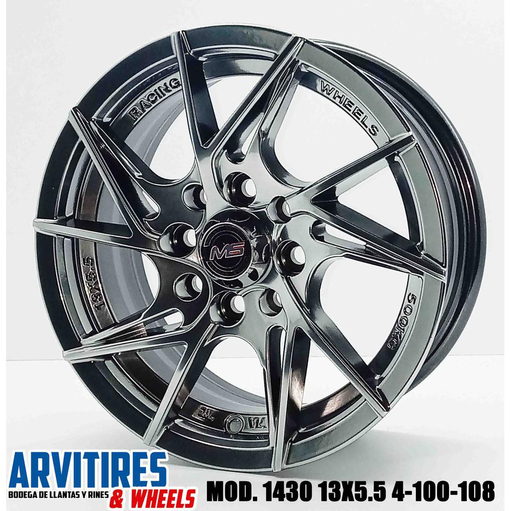 RIN 13X5 5 4-100/108 HYPER BLACK MOD 1430