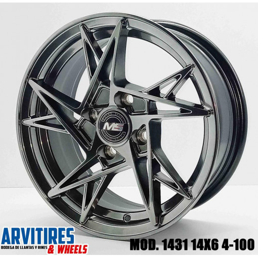RIN 14X6 4-100 MS HYPER BLACK MOD 1431