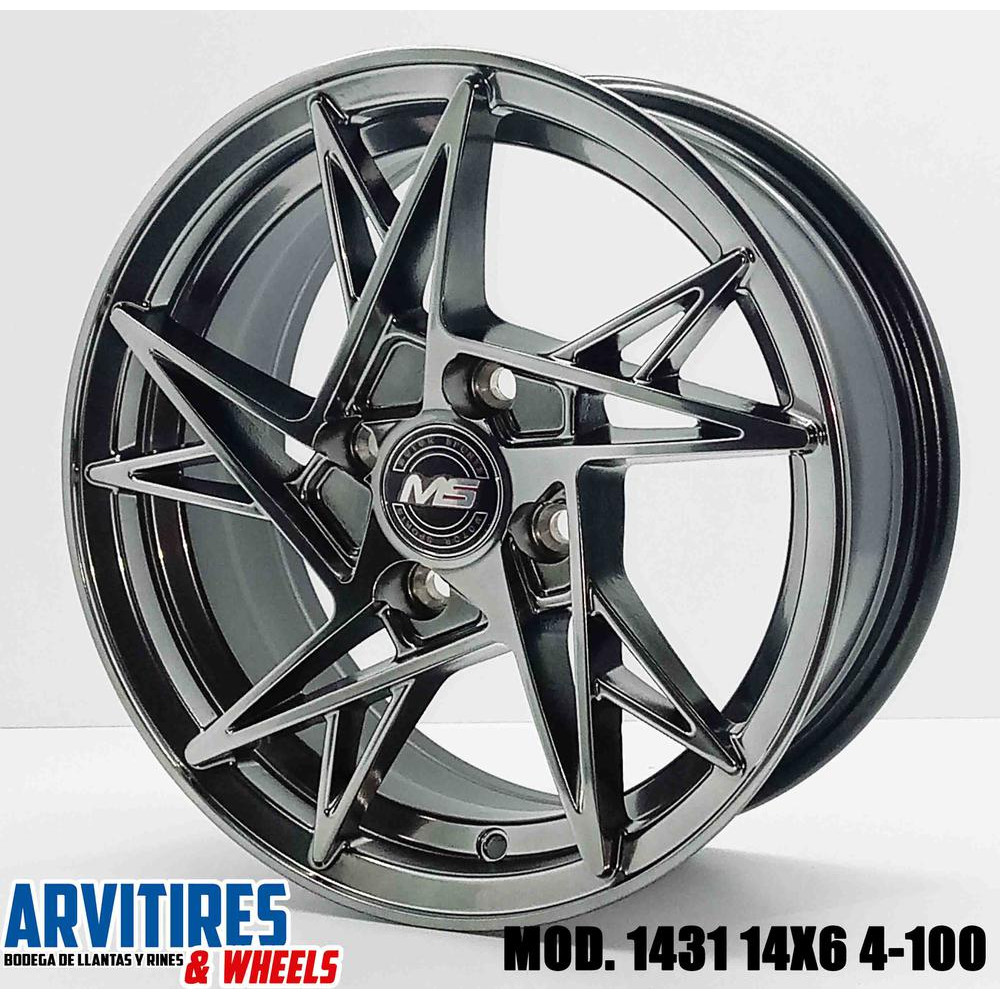 RIN 14X6 4-100 MS HYPER BLACK MOD 1431