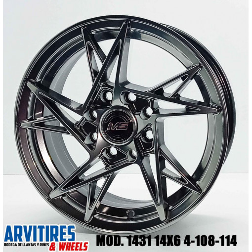 RIN 14X6 4-108/114 MS HYPER BLACK MOD 1431