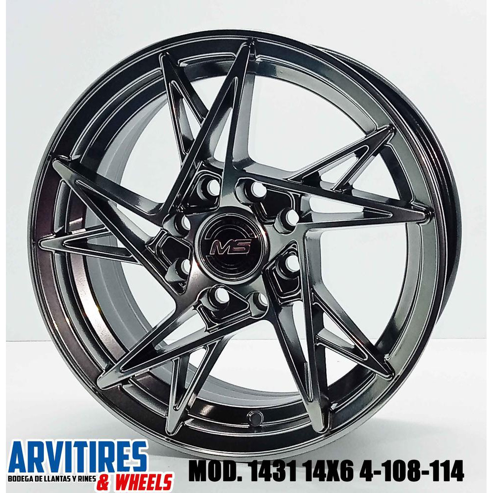 RIN 14X6 4-108/114 MS HYPER BLACK MOD 1431