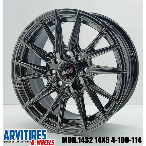 RIN 14X6 4-108/114 3 MS HYPER BLACK MOD 1432
