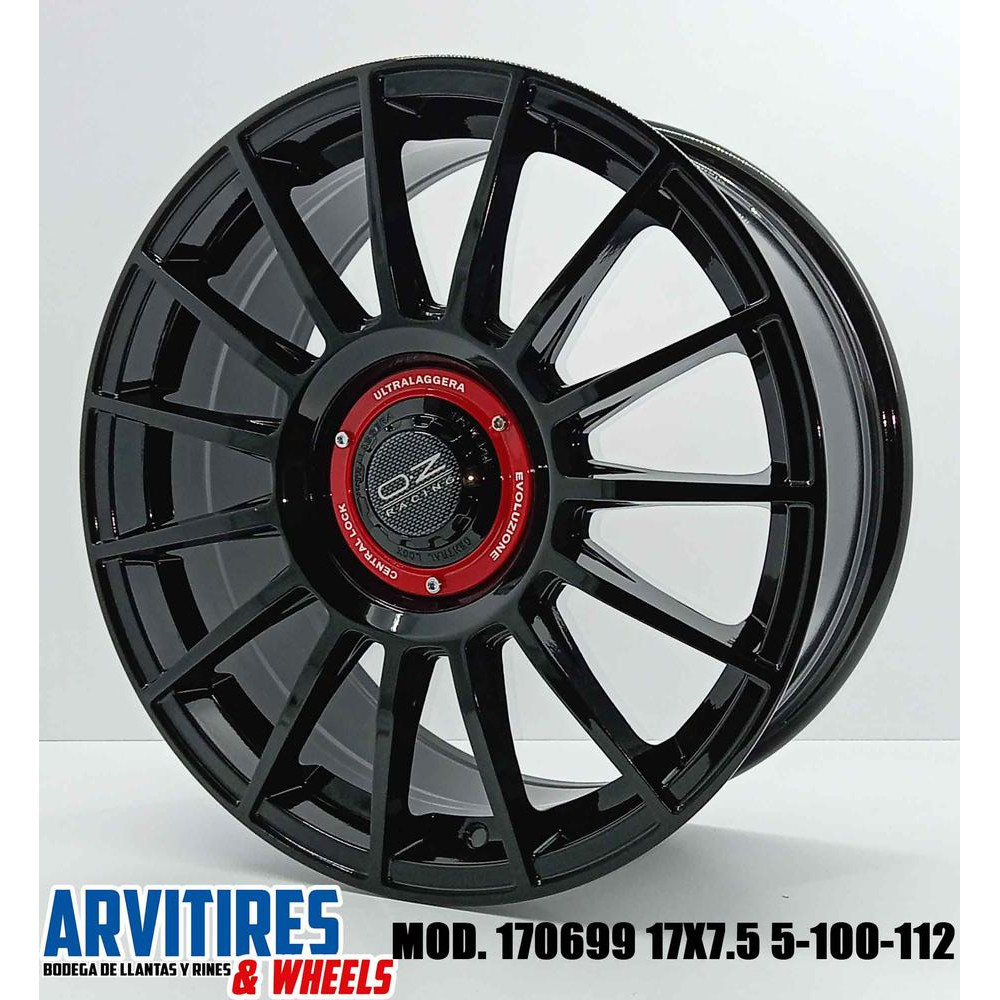 RIN 17X7 5 5-100/112 R1 GLOSS BLACK MOD 170699