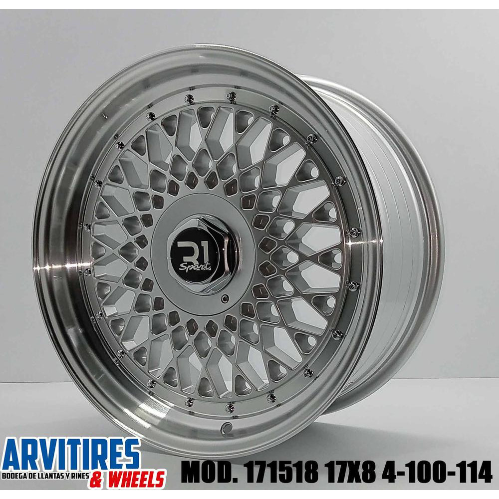 RIN 17X8 4-100/114 3 SILVER M LIP CHRM MOD 171518