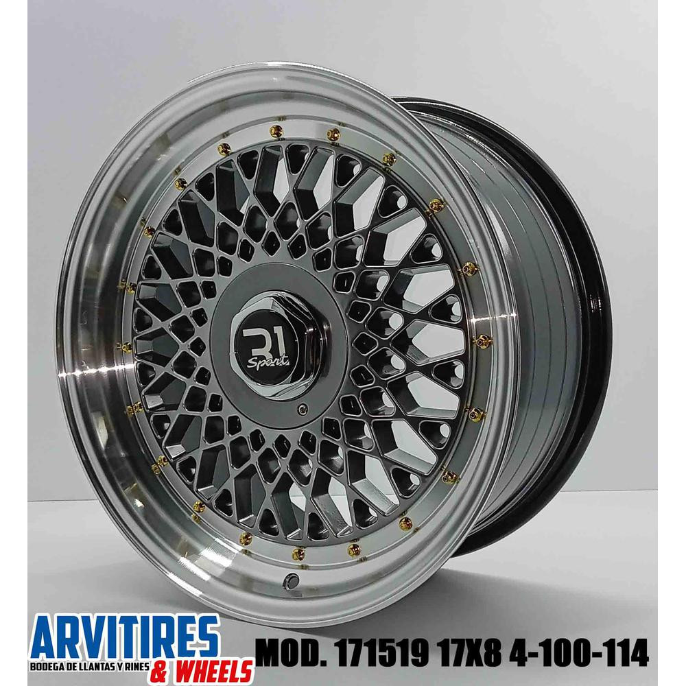 RIN 17X8 4-100/114 3 HYPER BLACK ML MOD 171519
