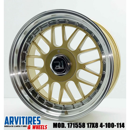 RIN 17X8 4-100/114 LIGHT GOLD ML MOD 171558F