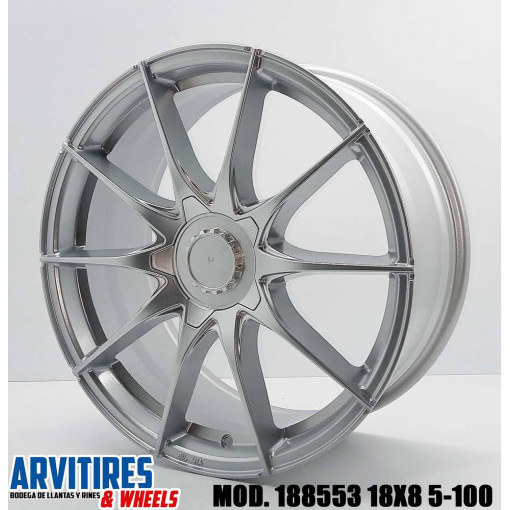 RIN 18X8 5-100 R1 SILVER MOD 188553