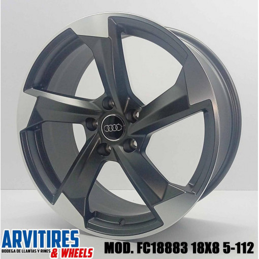 RIN 18X8 5-112 MATT GUNMETAL MF MOD FC18883