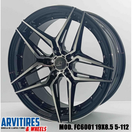 RIN 19X8 5 5-112 FF BLACK MACHINE FACE MOD FC6001F