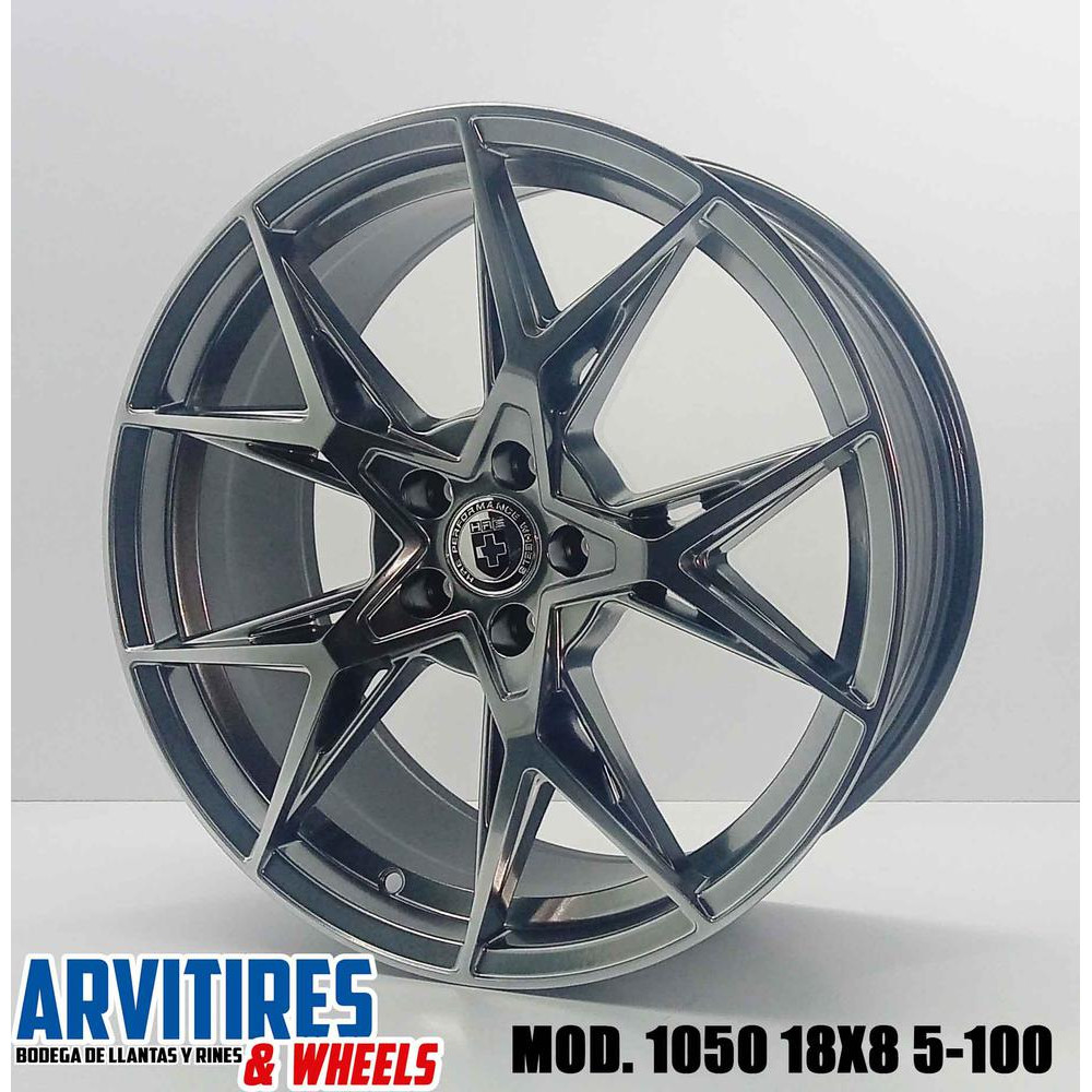 RIN 18X8 5-100 BRISTOL HYPER BLACK MOD  1050