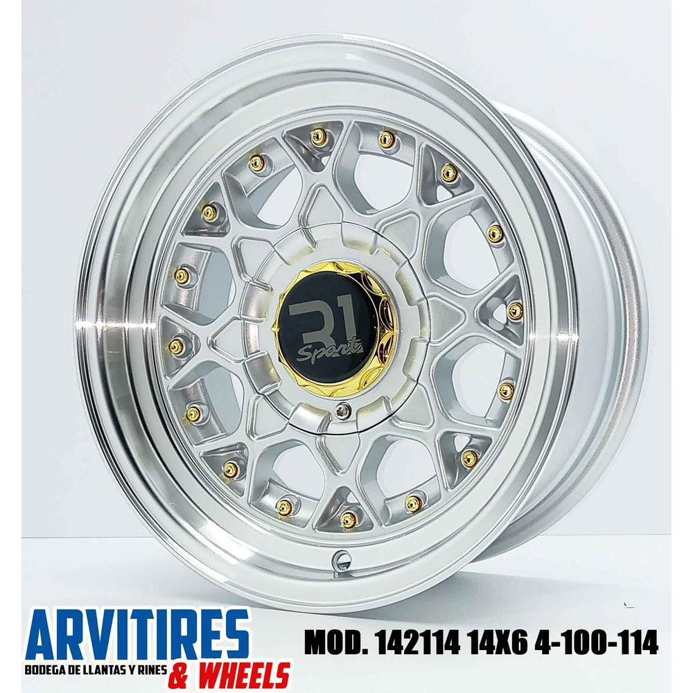 RIN 14X6 5 4-100-114 SILVER M LIP GL RV MOD 142114