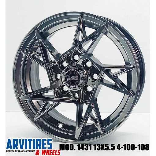 RIN 13X5 5 4-100/108 MS HYPER BLACK MOD 1431