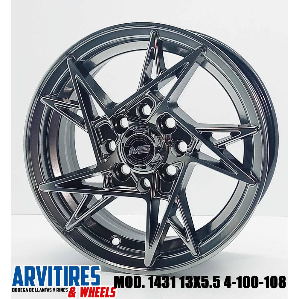 RIN 13X5 5 4-100/108 MS HYPER BLACK MOD 1431