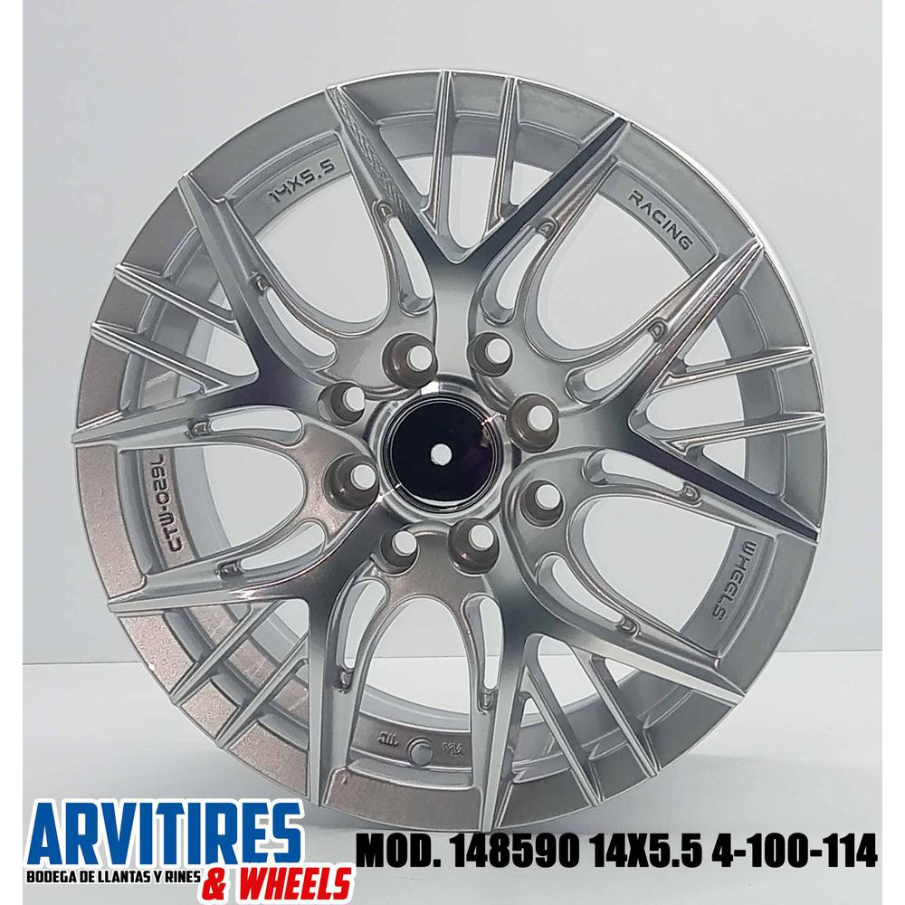 RIN 14X5 5 4-100/114 3 SILVER MACHINE MOD 148590