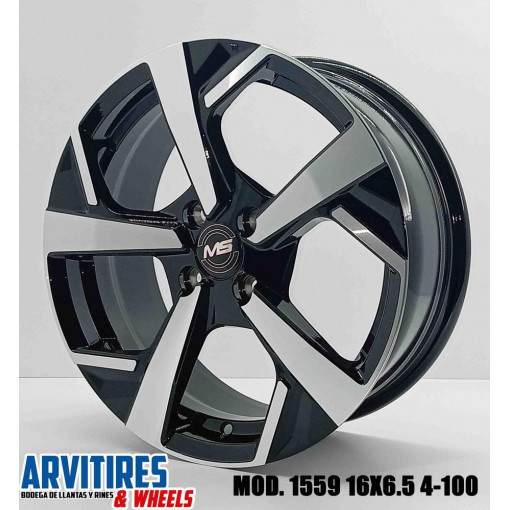 RIN 16X6 5 BLACK MACHINE FACE MOD 1559