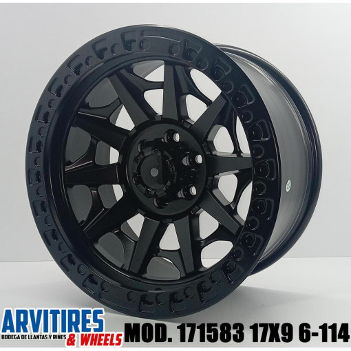 RIN 17X9 6-114 R1 MATT BLACK MOD 171583