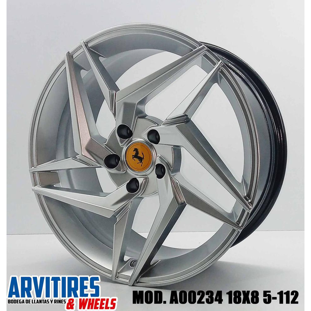 RIN 18X8 5-112 HYPER SILVER MOD A00234