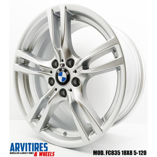 RIN 18X8 5-120 BRISTOL SILVER MOD FC835