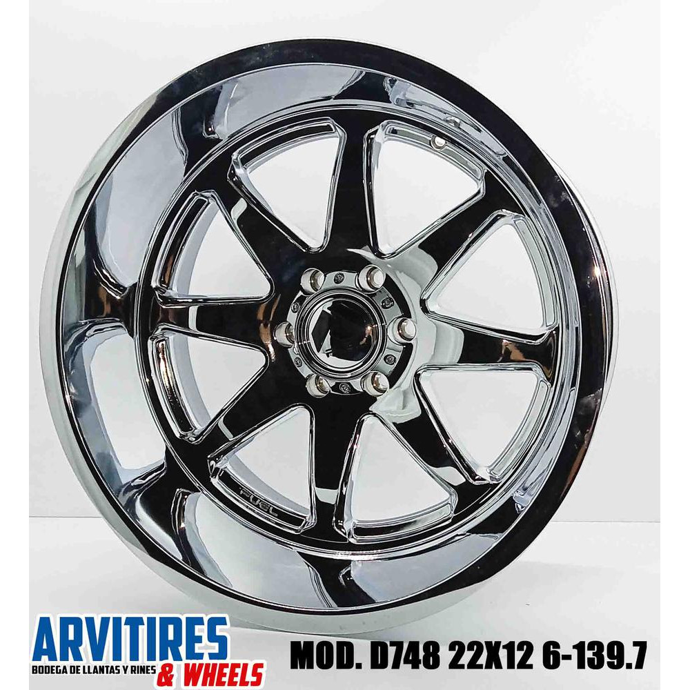 RIN 22X12 6-139 7 HAMMER CHROME MOD D748