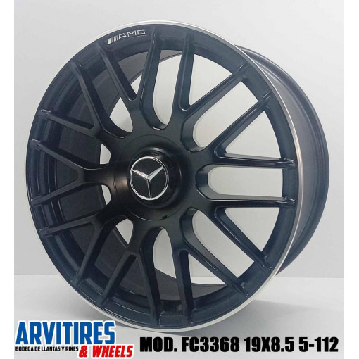 RIN 19X8 5 5-112 MATT BLACK LINE MACHIN MD FC3368F