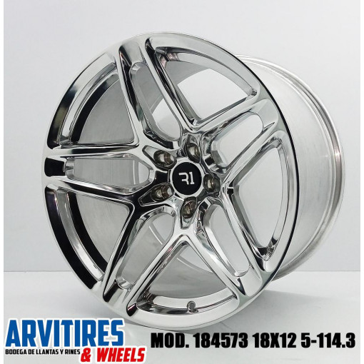 RIN 18X11 5-114 R1 FULL POLISH MOD 184573R
