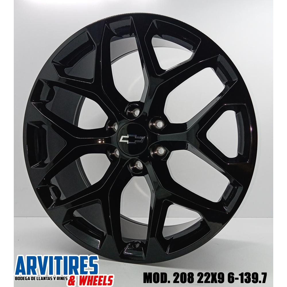 RIN 22x9 6-139 BLACK MOD 208