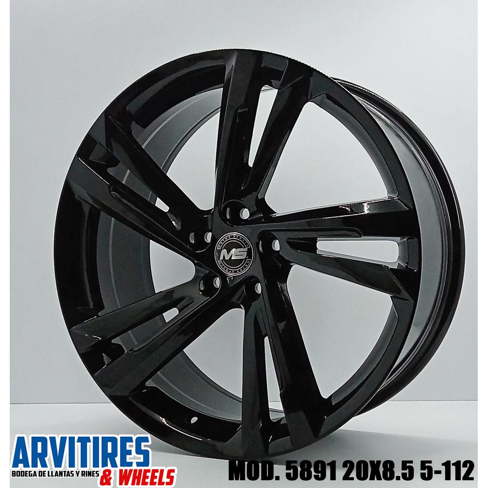 RIN 20X8 5 5-112 MS BLACK MOD 5891