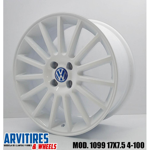 RIN 17X7 5 4-100 MKR WHITE MOD 1099