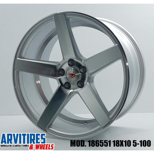 RIN 18X8 5 5-100 R1 SILVER MACHINE FACE MD 186551F