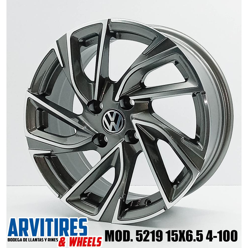 RIN 15X6 5 4-100 MKR GUNMETAL MACHINE F MOD 5219