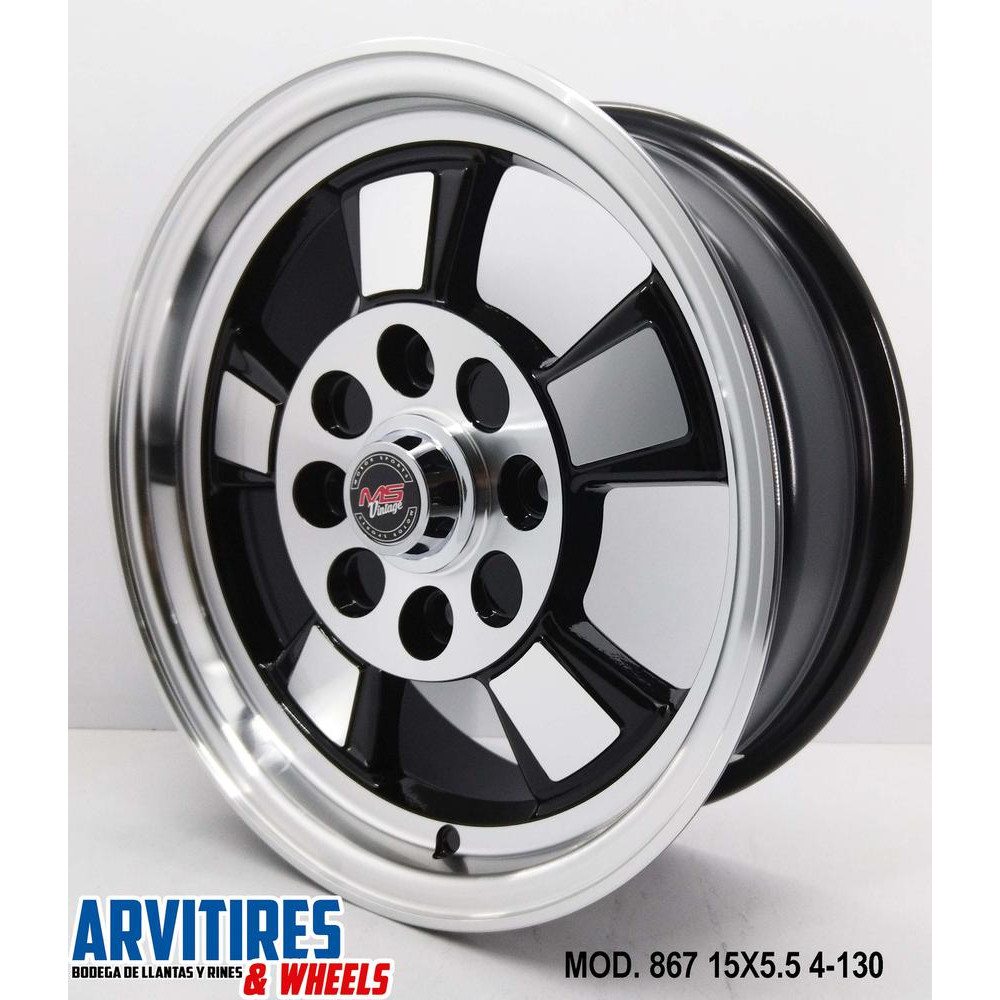 RIN 15X5 5 4-130 BLACK MACHINE MOD 867