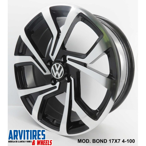 RIN 17X7 4-100 BLACK DIAMOND MOD BOND