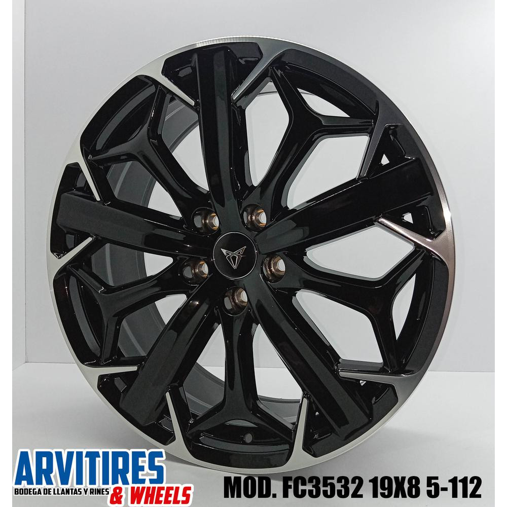 RIN 19X8 5-112 FF BLACK MACHINE FACE MOD FC3532