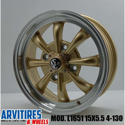 RIN 15X5 5 4-130 MKR GOLD MACHINE LIP MOD L1651