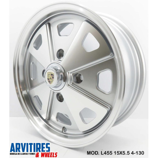 RIN 15X5 5 4-130 SILVER MACHINE MACH LIP MOD L455