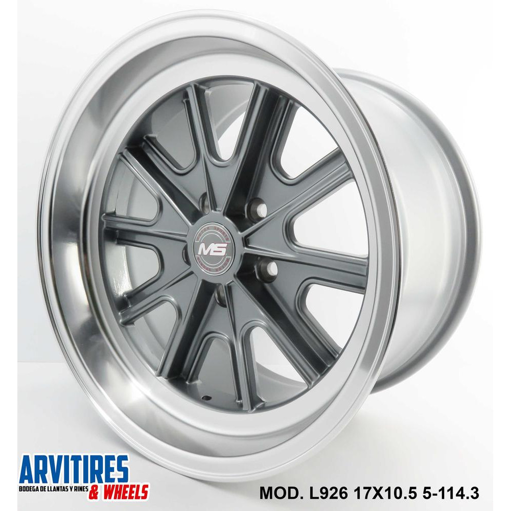 RIN 17X9 5-114 GREY MACHINE LIP MOD  L926F