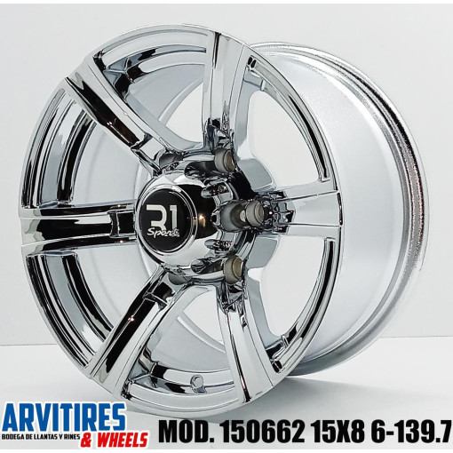 RIN 15X8 6-139 7 R1 CHROME MOD 150662