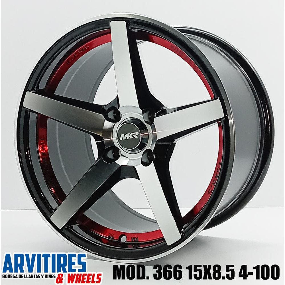 RIN 15X7 4-100 MKR BMF RED LINE MOD 366F